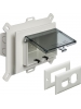 Arlington DBHS1CGC - Low Profile InBox for New Vinyl Siding Construction - 1-Gang - Horizontal Mount - Weatherproof Cover - Clear